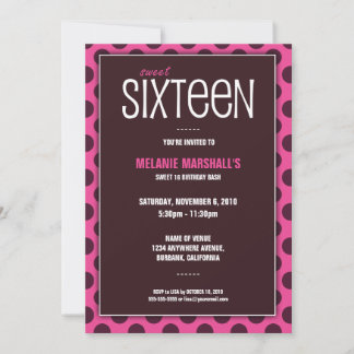 Dulce Dieciséis Chocolate y Rosa| Invitaciones de 