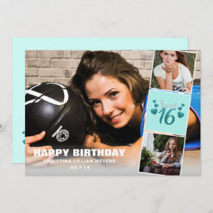 Dulce Dieciséis Collages de fotos Purpurina Turque