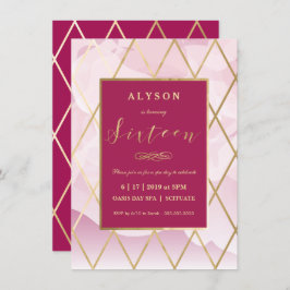 Dulce dieciséis, decimosexto cumpleaños invitación