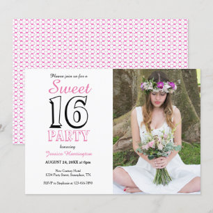 Dulce Dieciséis Invitación a la fotografía de cump