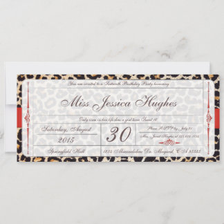 Dulce Dieciséis Invitación a un billete Damasco