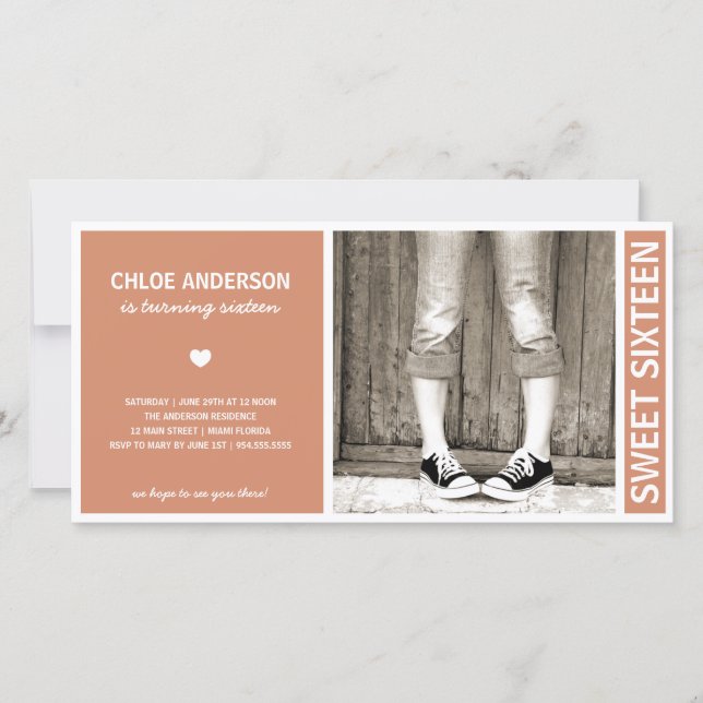 DULCE DIECISÉIS | INVITACIÓN DE CUMPLEAÑOS (Anverso)