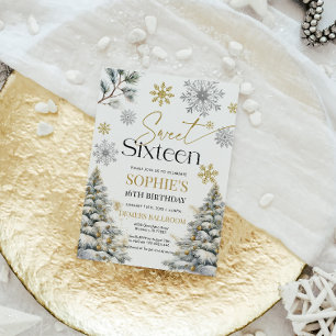 Dulce Dieciséis Invitación de cumpleaños de invier