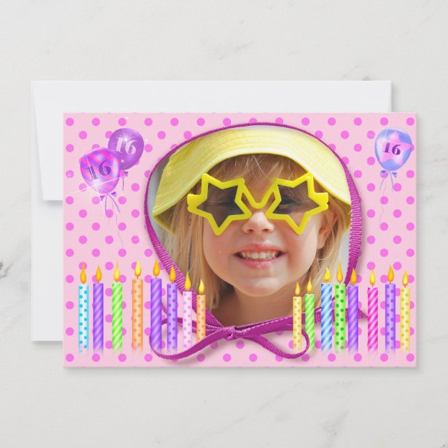 Dulce Dieciséis Invitaciones (Anverso)