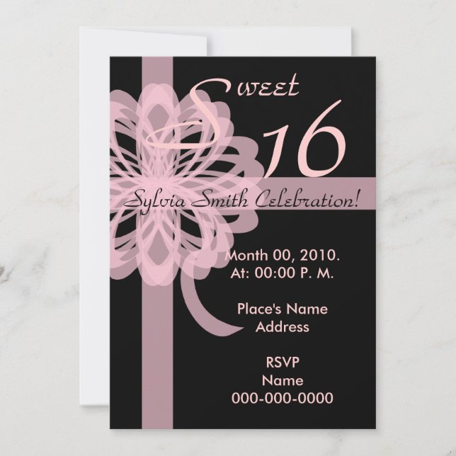 Dulce Dieciséis invitaciones a la celebración-Pers (Anverso)