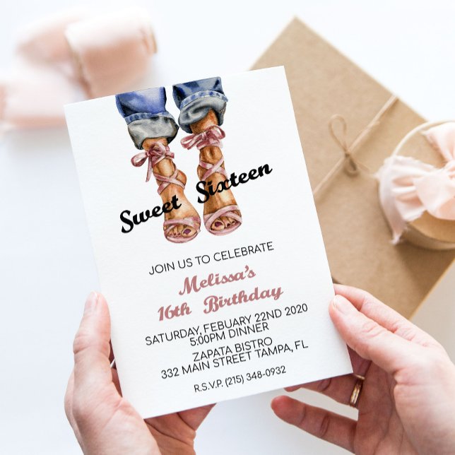 Dulce Dieciséis Invitaciones de cumpleaños de moda (Subido por el creador)