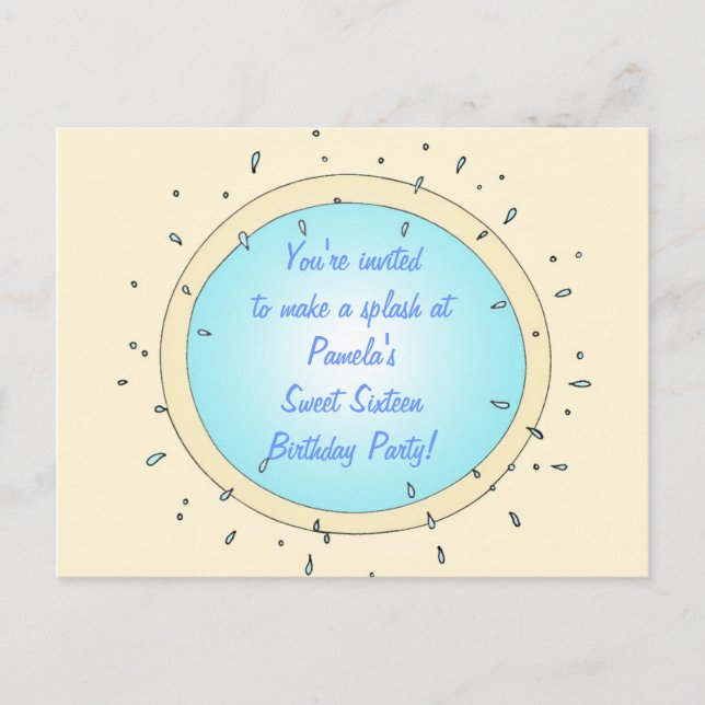 Dulce Dieciséis Invitaciones de Cumpleaños Fiesta  (Anverso)