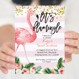Dulce dieciséis invitaciones flamingo
