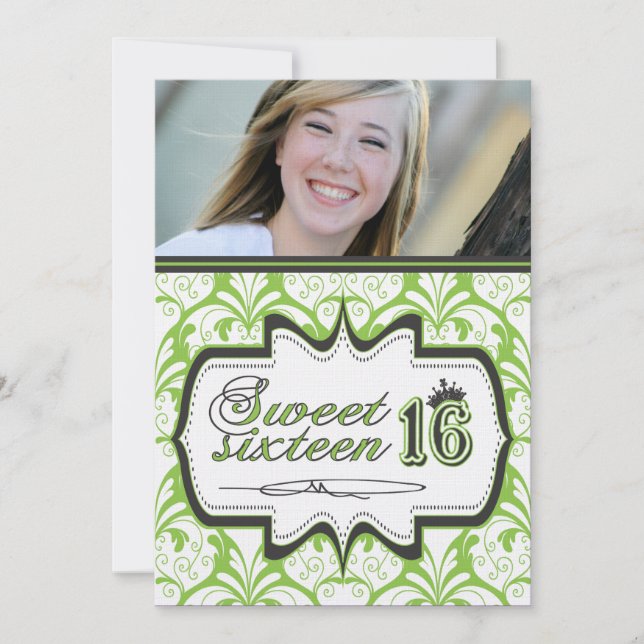 Dulce Dieciséis Invitaciones - Personalizable (Anverso)
