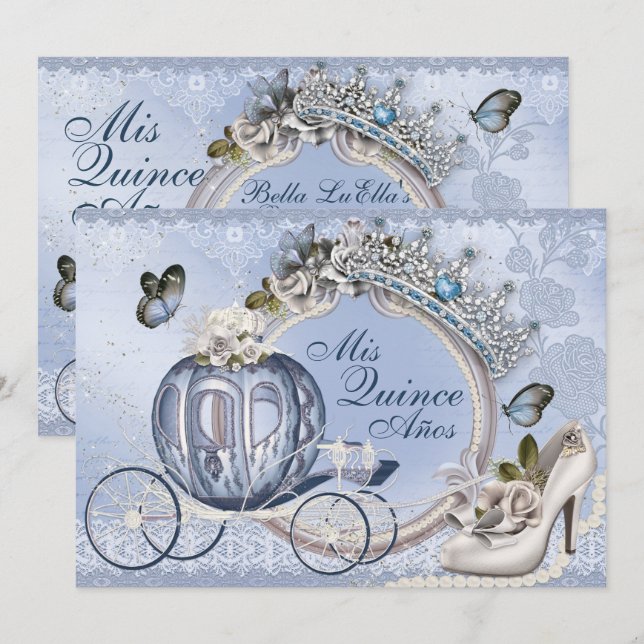 Dulce Dieciséis Invitaciones Quinceanera de Cumple (Anverso / Reverso)