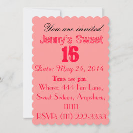 Dulce Dieciséis Invitaciones - Rosa Bonito