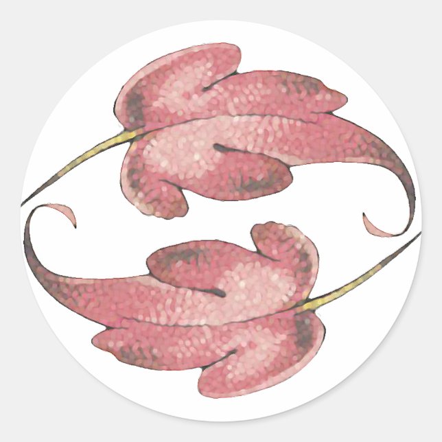 Dulce Dieciséis Pegatinas De Hoja Rosa (Anverso)