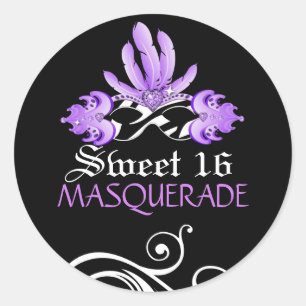 Dulce Dieciséis Pegatinas de Masquerade