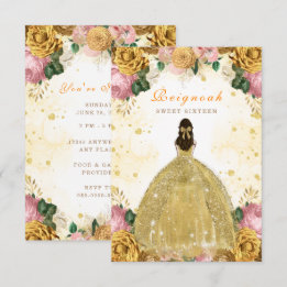 Dulce Dieciséis tarjetas de invitación de cumpleañ