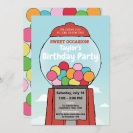 ¡Dulce diversión! Invitaciones de cumpleaños con t