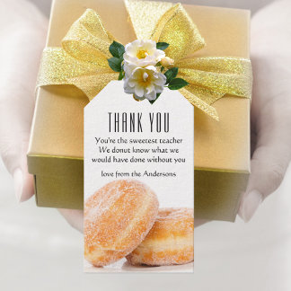 Dulce Donut Gracias Etiqueta De Regalo