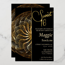 Dulce dorado 16 Invitación