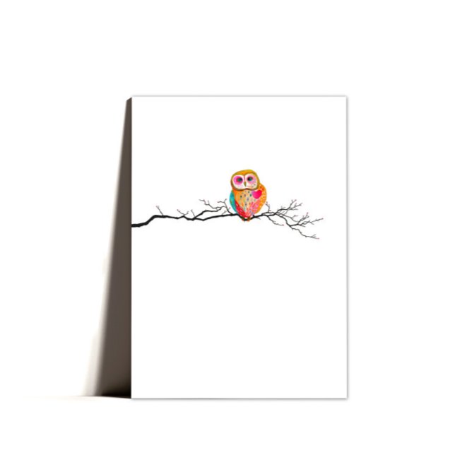 Dulce dulce Lechuza Mínima Tarjeta de San Valentín (Subido por el creador)