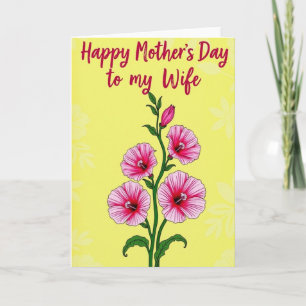 Dulce Esposa Tarjeta de Floración del Día de las M