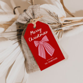 Dulce Etiqueta De Navidad Con Lazo Caprichoso Dibu
