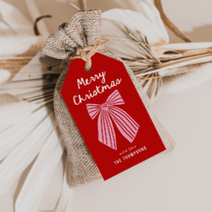 Dulce Etiqueta De Navidad Con Lazo Caprichoso Dibu
