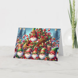 Dulce familia de gnomos Navidad