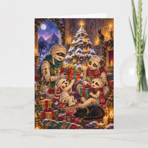 Dulce familia de momias Navidad egipcia Creepmas