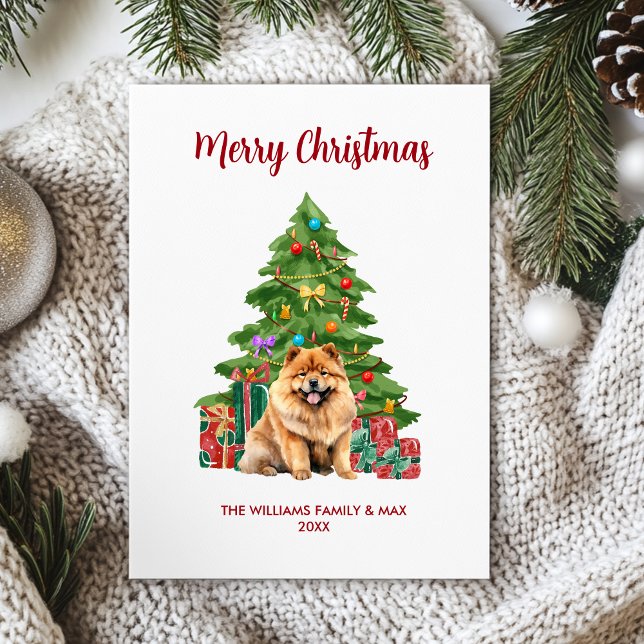 Dulce familia de perro Chow Chow en Navidad (Subido por el creador)