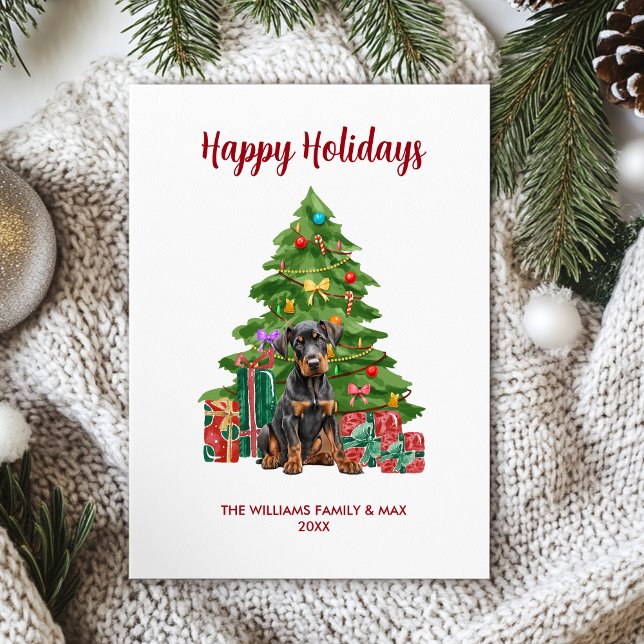 Dulce familia de perro Dobermann Navidad (Subido por el creador)
