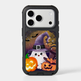 Dulce Fantasma de Halloween con Sombrero de Bruja 