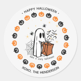 Dulce Fantasma de Halloween Pegatina Redonda – Tru