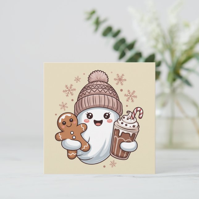 Dulce Fantasma De Navidad Fiesta Espeluznante Navi (Anverso de pie)