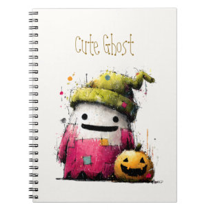 Dulce Fantasma de Parche Cuaderno de Halloween en 