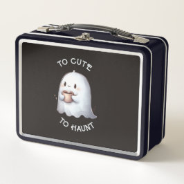Dulce Fantasma Kawaii que Sostiene Café Acuarela 