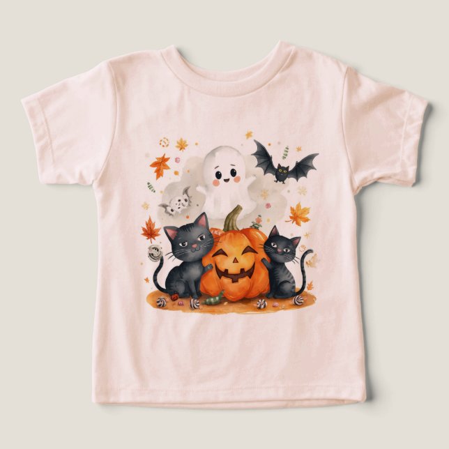 Dulce Fantasma Rosa de Otoño de Halloween (Diseño delantero )