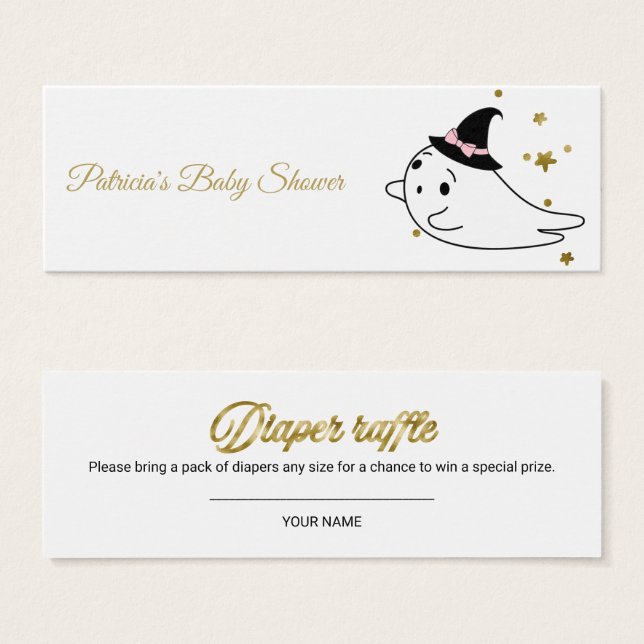 Dulce Fiesta de Halloween para Bebé, Rifa de Pañal (Anverso y reverso)