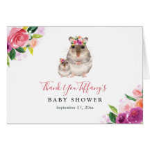 Dulce Floral Mamá y Bebé Ratón Baby Shower