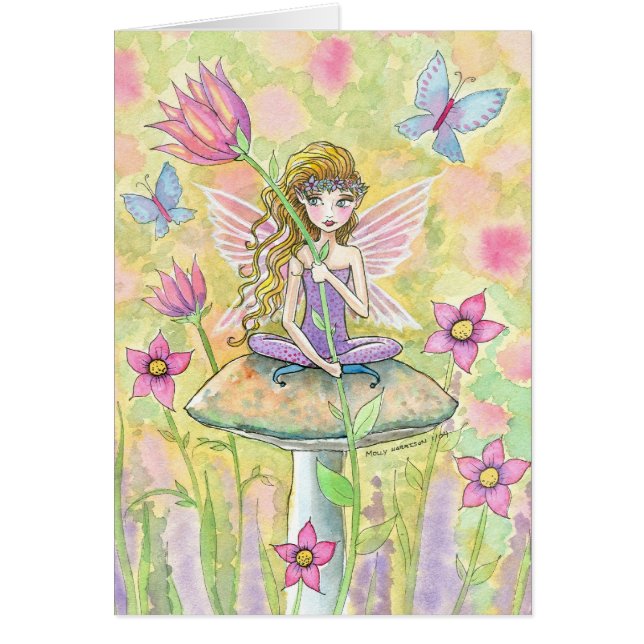 Dulce Flower Garden Fairy Card (Frente)