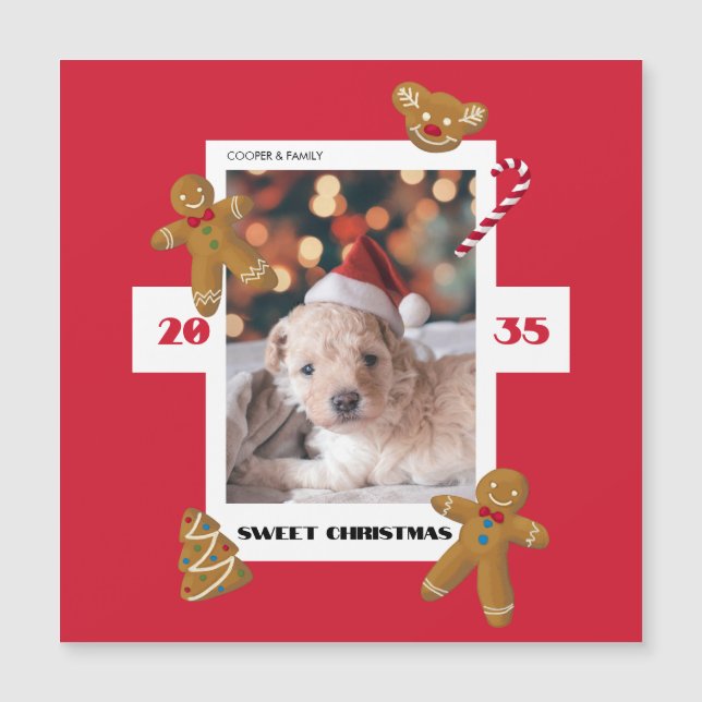 Dulce foto personalizada de Navidad de mascota lin (Anverso)