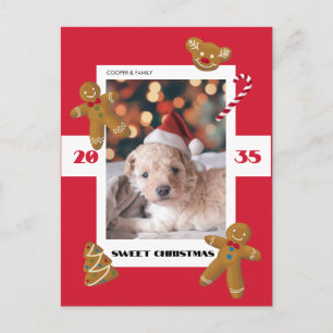 Dulce foto personalizada de Navidad mascota linda