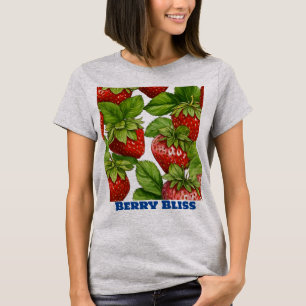 Dulce fresa delgada: camiseta de mujeres