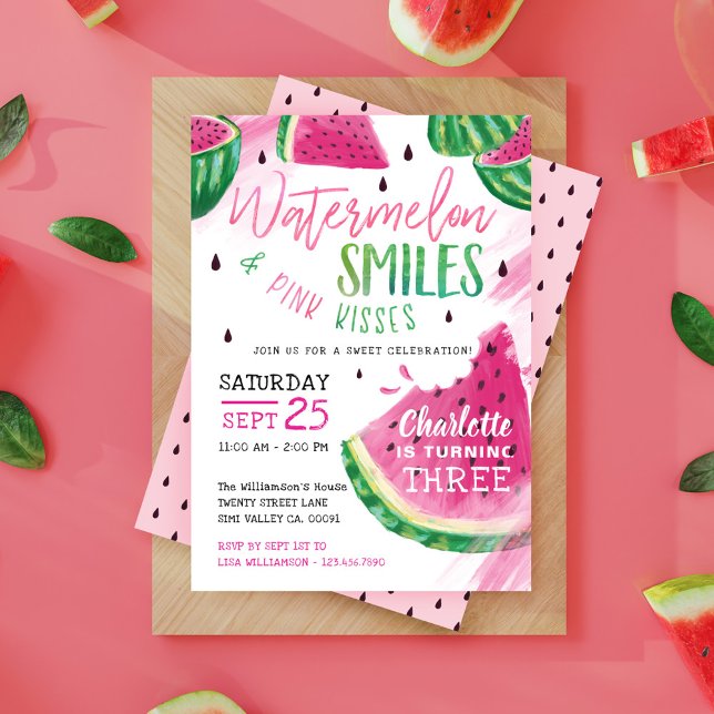 Dulce Fruity Watermelon Invitación a la fiesta de  (Subido por el creador)
