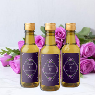 Dulce geométrico morado Rosa plateado 16