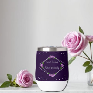 Dulce geométrico morado Rosa plateado 16