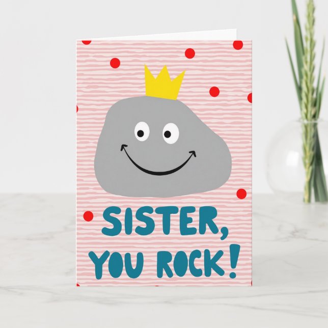 Dulce Hermana Tarjeta de Rock (Anverso)