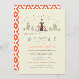Dulce hogar Tipi Invitación al calentamiento de la