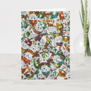 Dulce hombres de nieve Feliz Navidad en el retrato