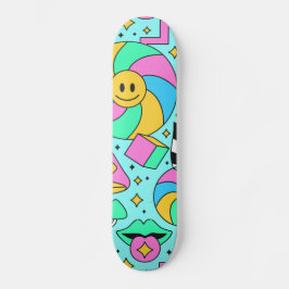 Dulce Ilustración de Dibujos Animados Patineta