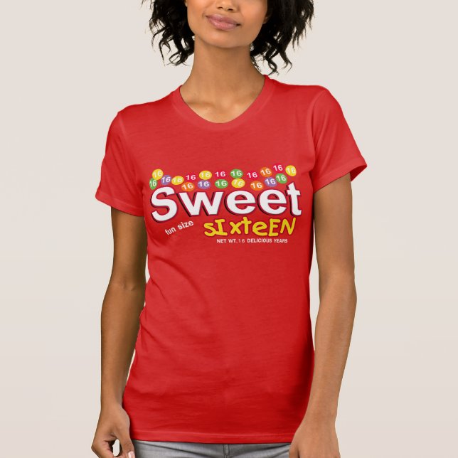 DULCE inspirado CARAMELO camiseta de DIECISÉIS (Anverso)