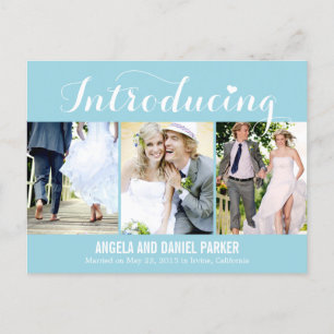 Dulce Introducción Invitación Boda - Azul